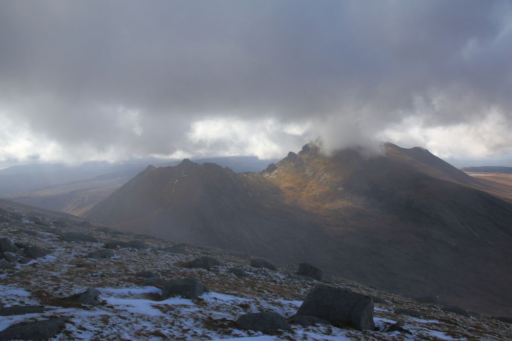 Goatfell massief vanaf Caisteal graat