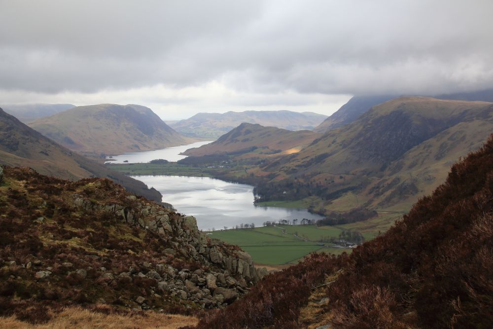 Buttermere lake vanaf Haystacks
