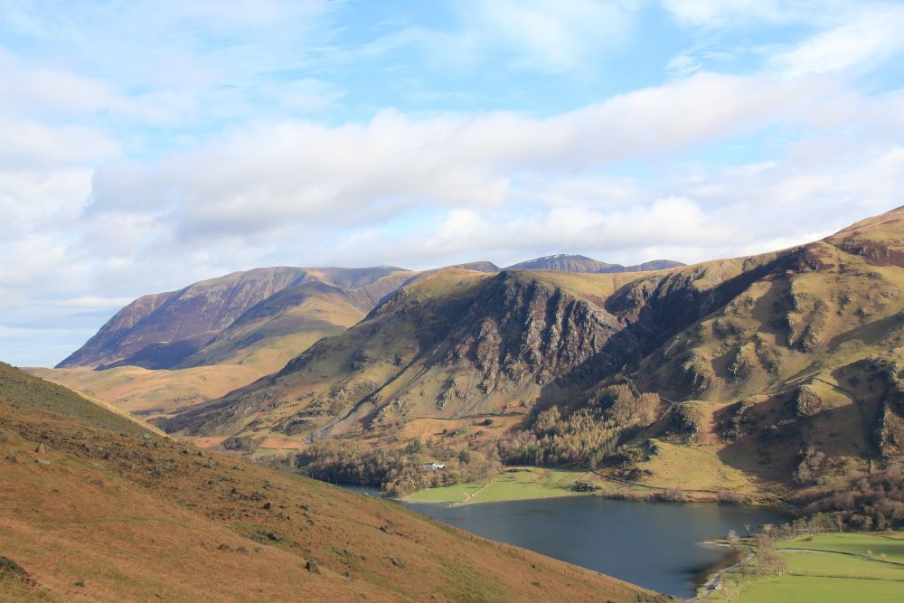 Op weg naar Haystacks( op de oosthelling van High Crag)